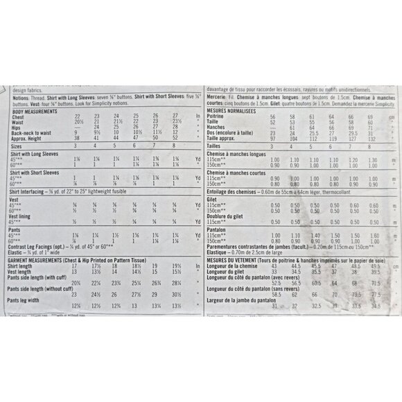 Simplicity 7892 Pattern Vintage Boy's Classic Button Front Camp Shirt Long Short - Picture 3 of 3